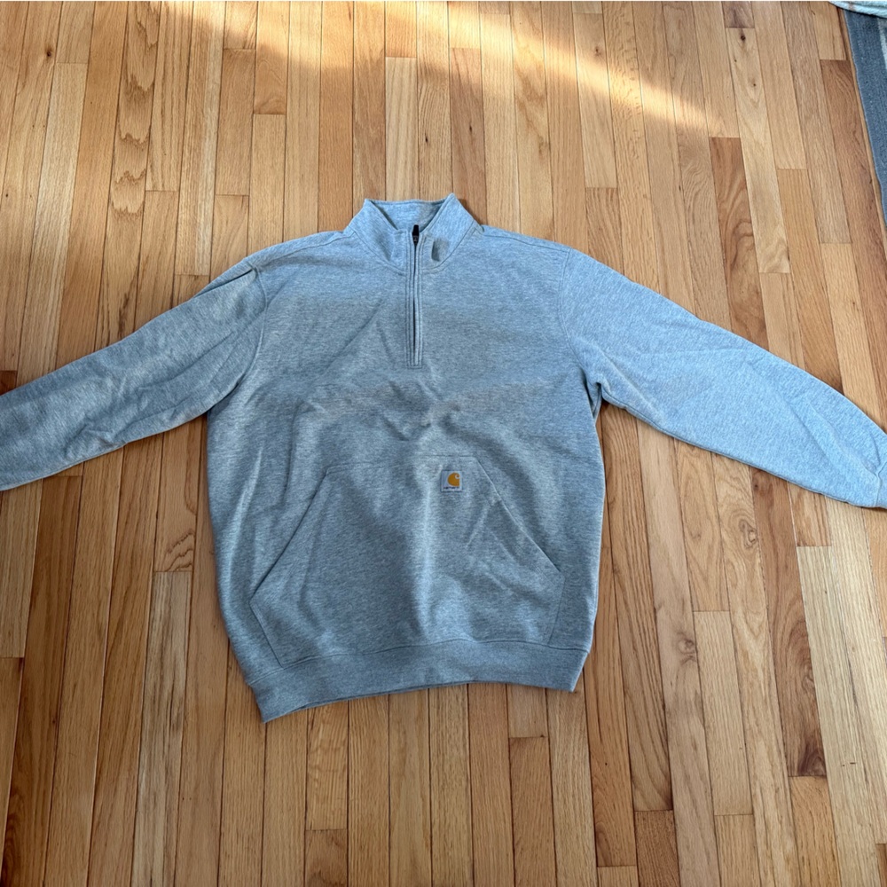 Carhartt Men’s Heather Gray quarter-zip pullover